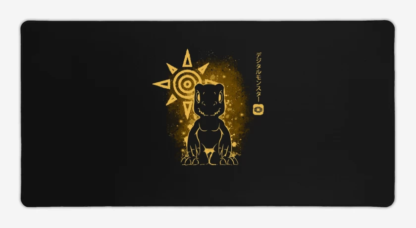 Mouse pad Gamer Negro de Agumon 