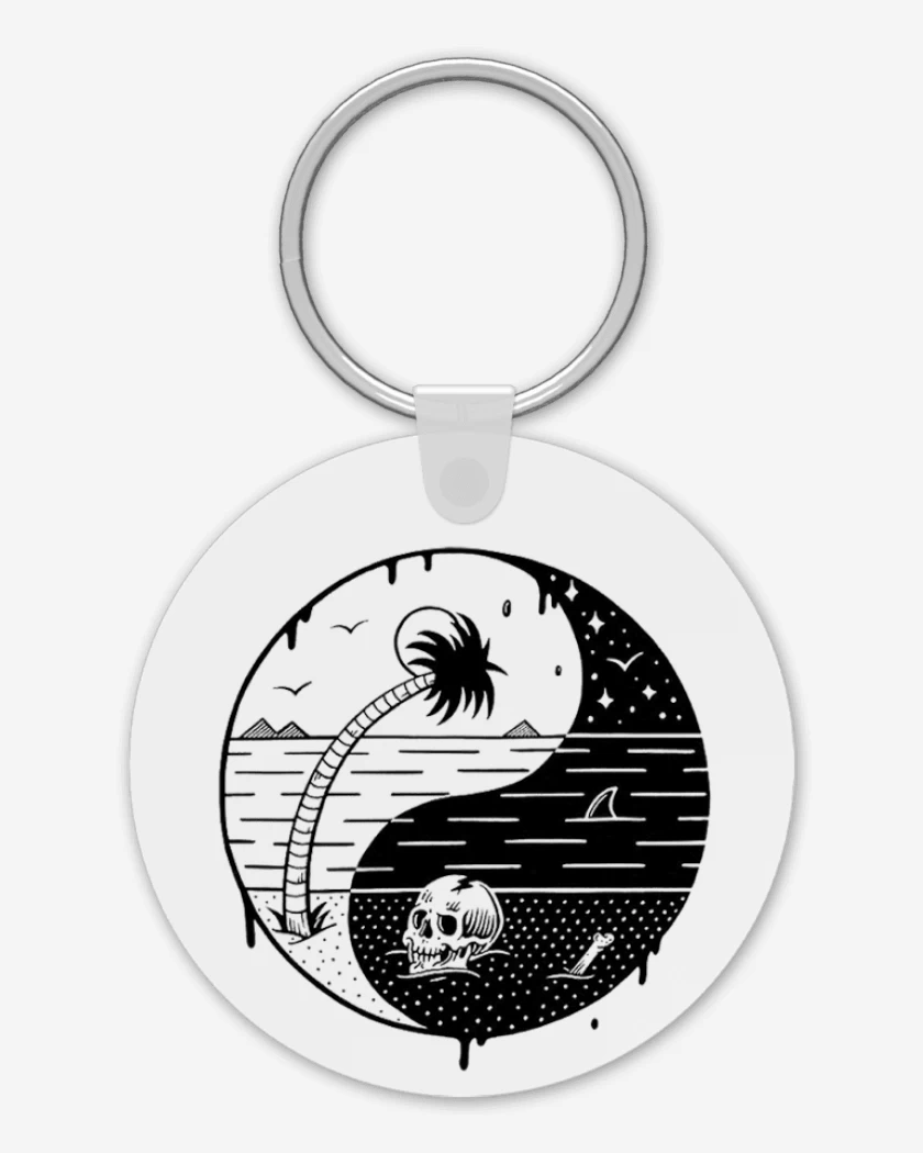 Llavero ying yang beach