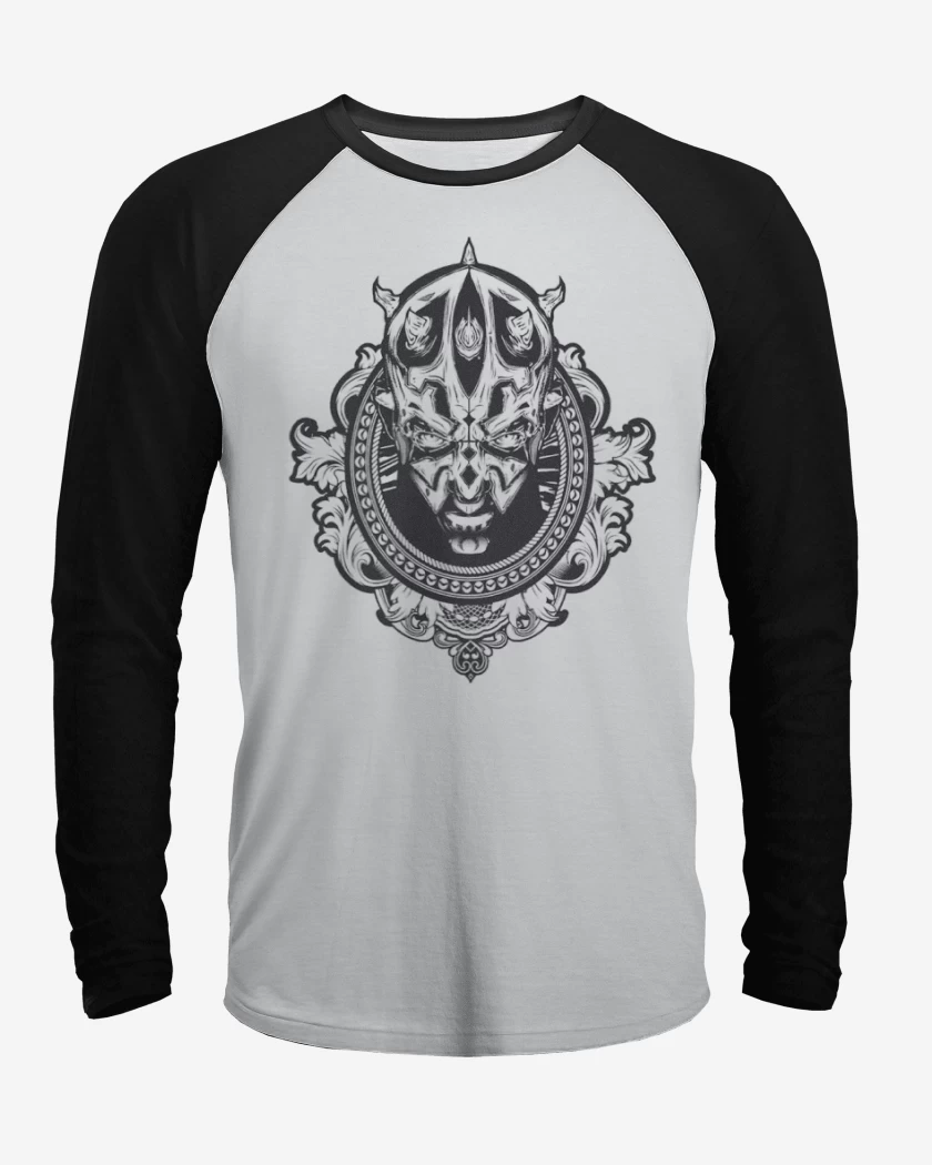 Polera Raglan Blanco / Negro de maul 2
