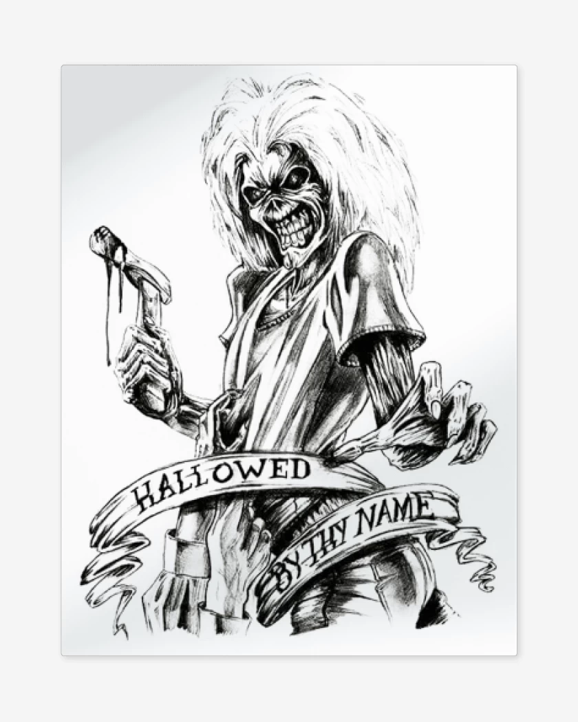 Print metalico Blanco de hallowed by thy name