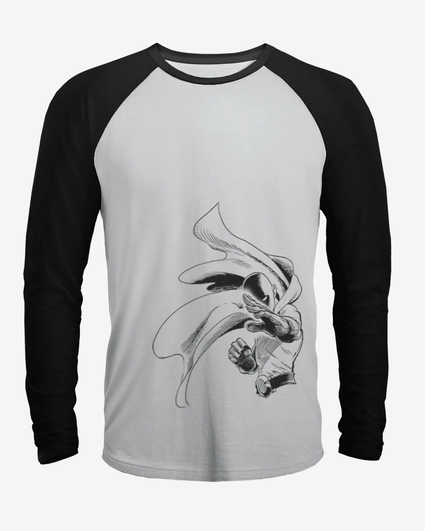 Polera Raglan Blanco / Negro de saitama 2