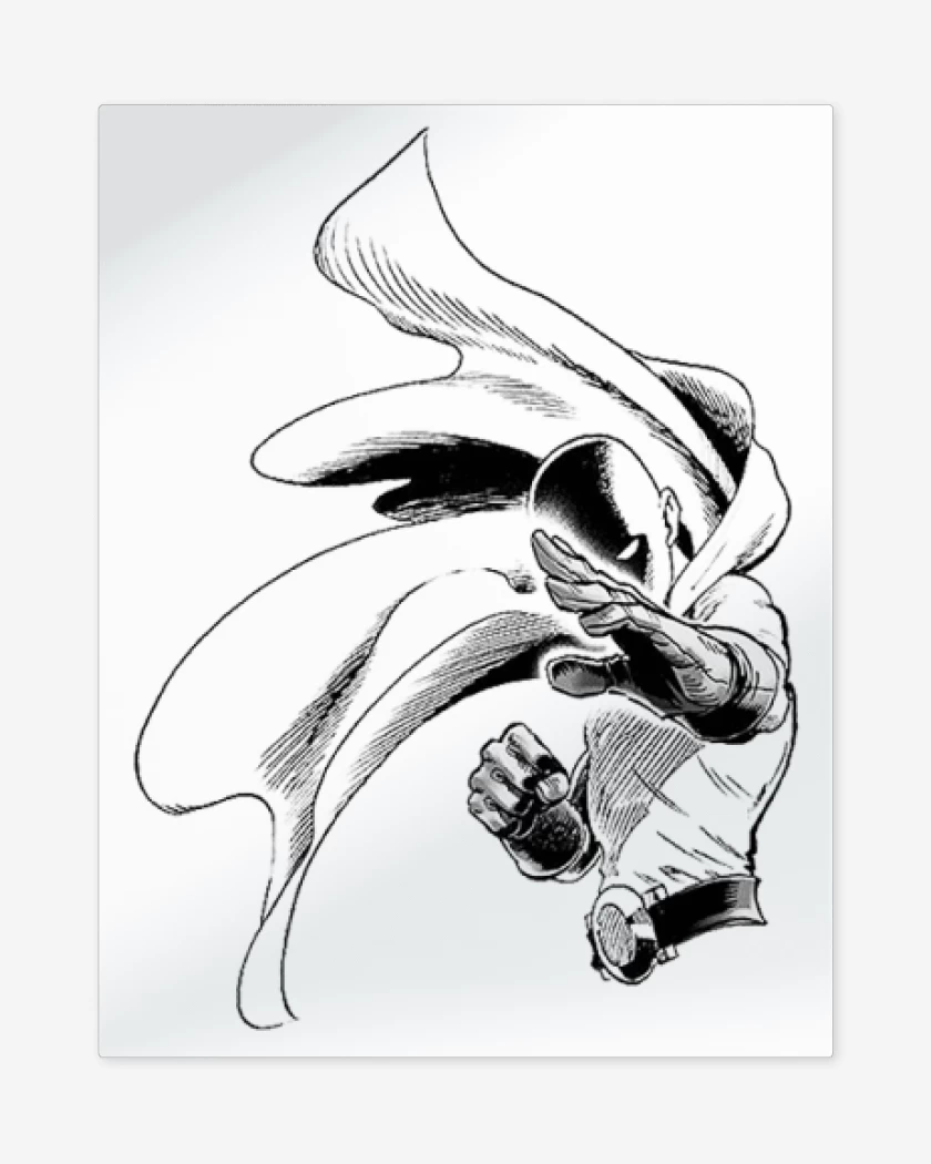 Print metalico Blanco de saitama 2