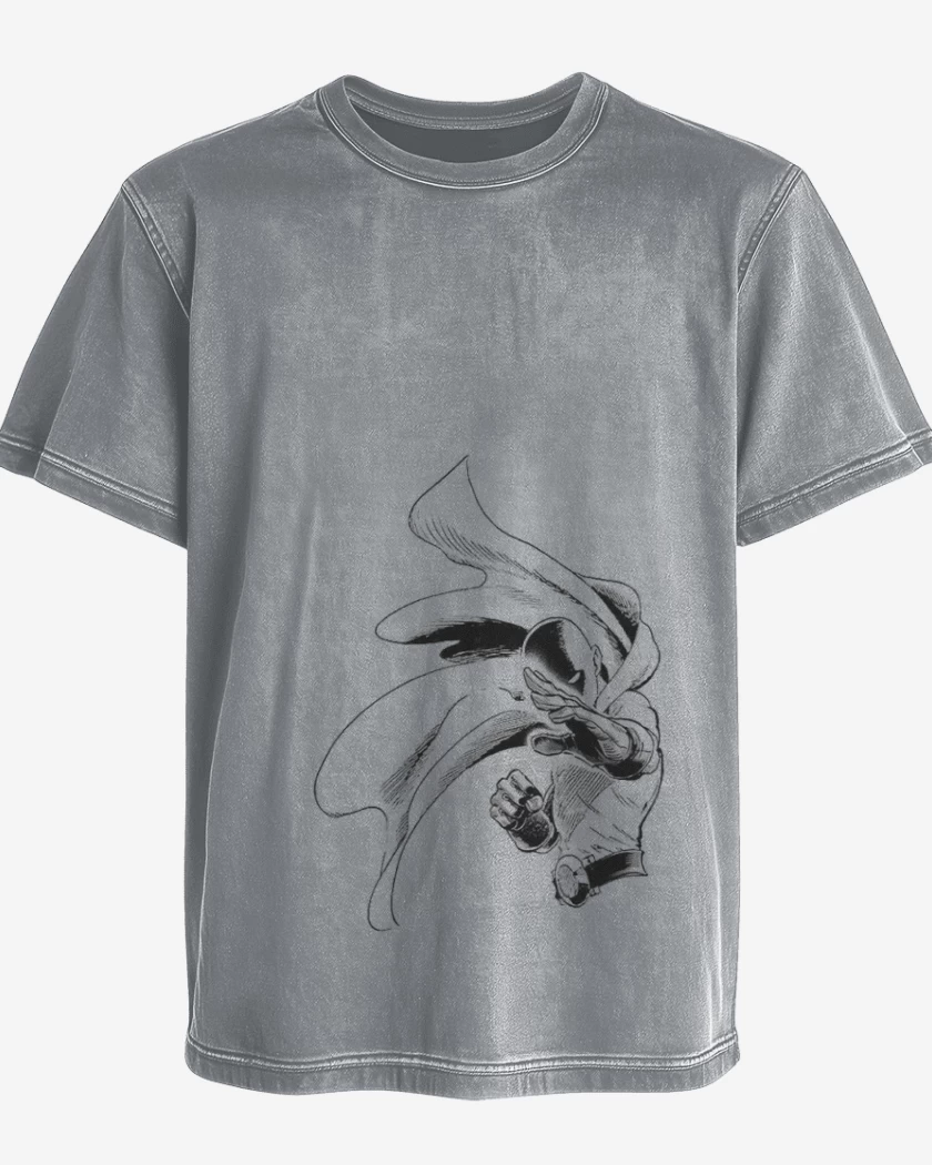 Polera desgastada Gris Melange de saitama 2