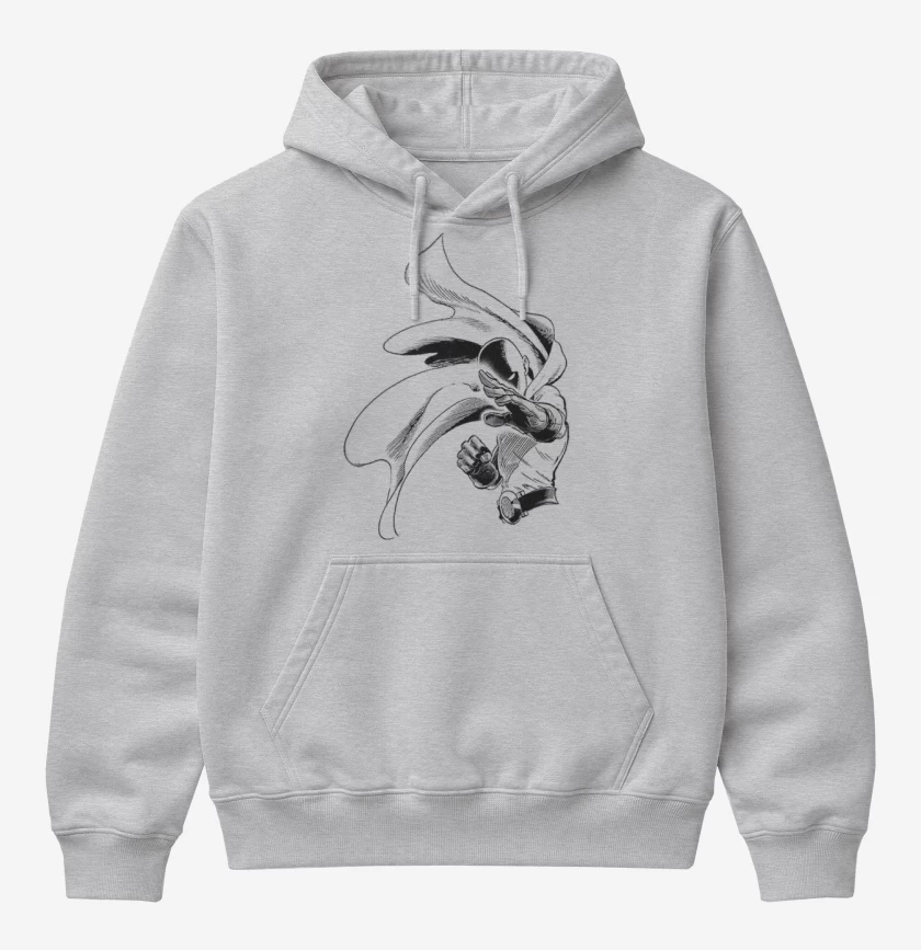Poleron Canguro básico Gris Melange de saitama 2