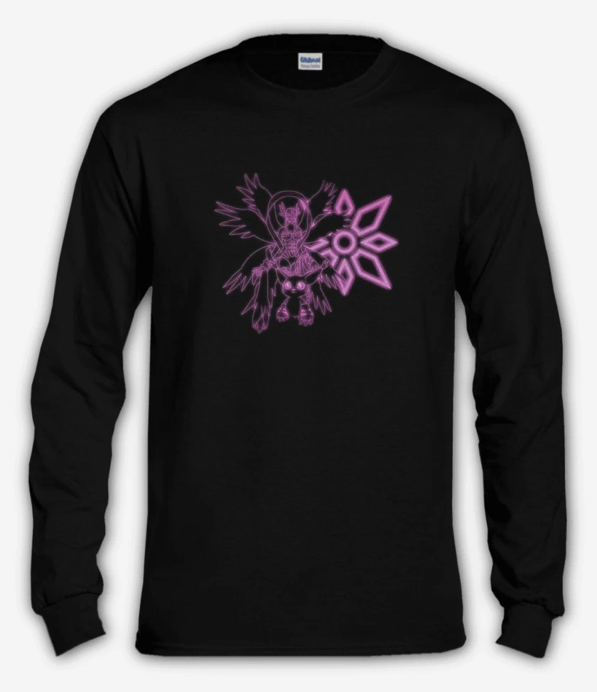 Polera manga larga Negro de gatomon