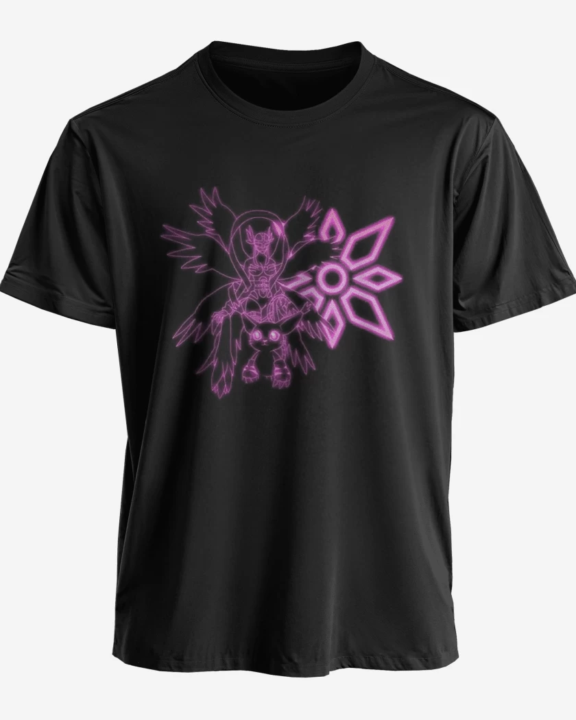 Polera premium Negro de gatomon