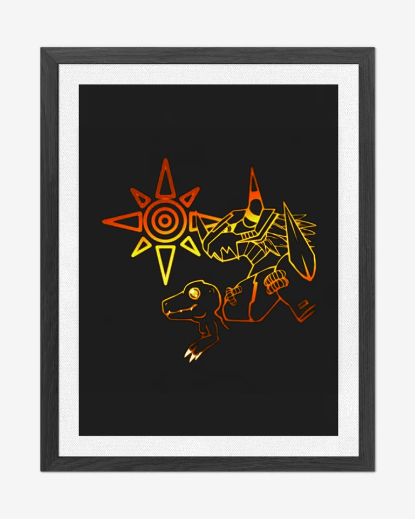 Cuadro decorativo Negro de Agumon nro 3