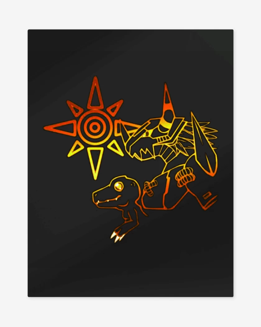 Print metalico Agumon nro 3