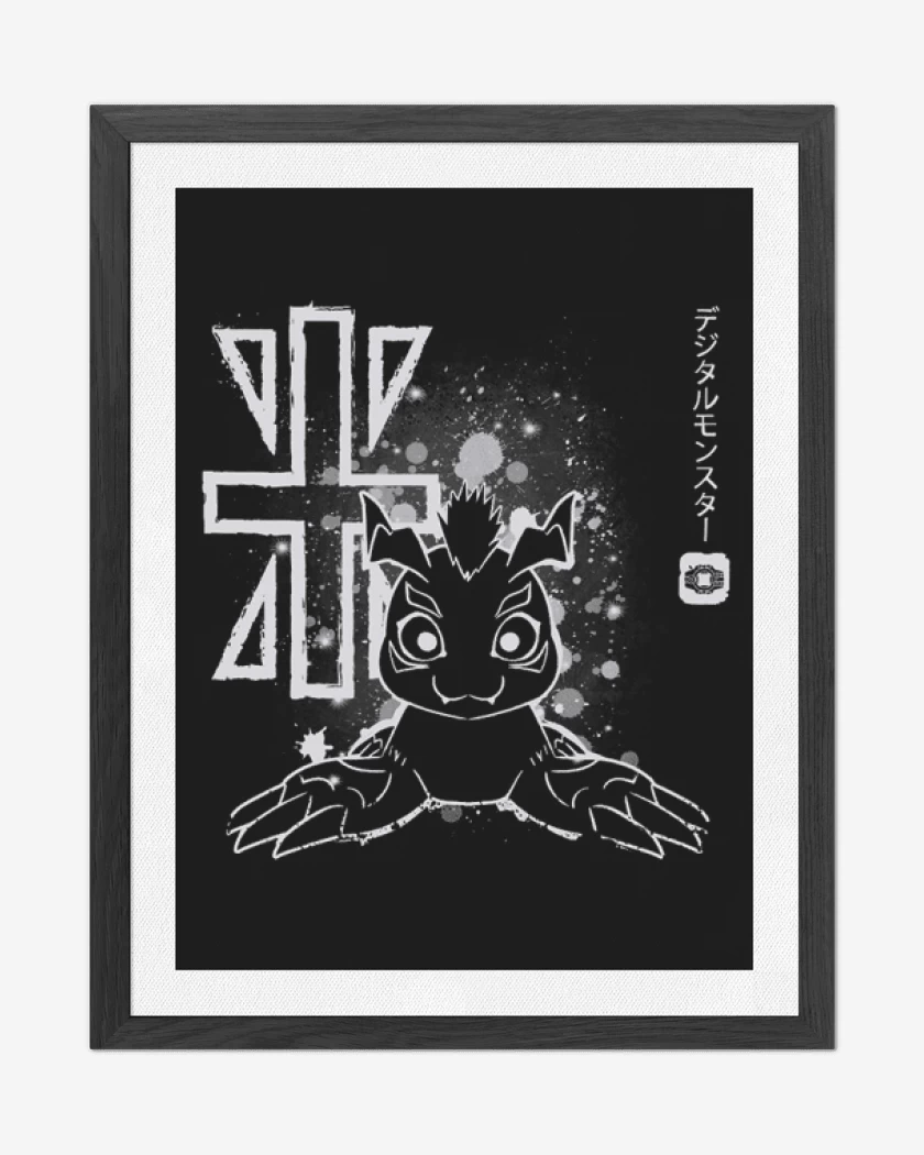 Cuadro decorativo Negro de gomamon 