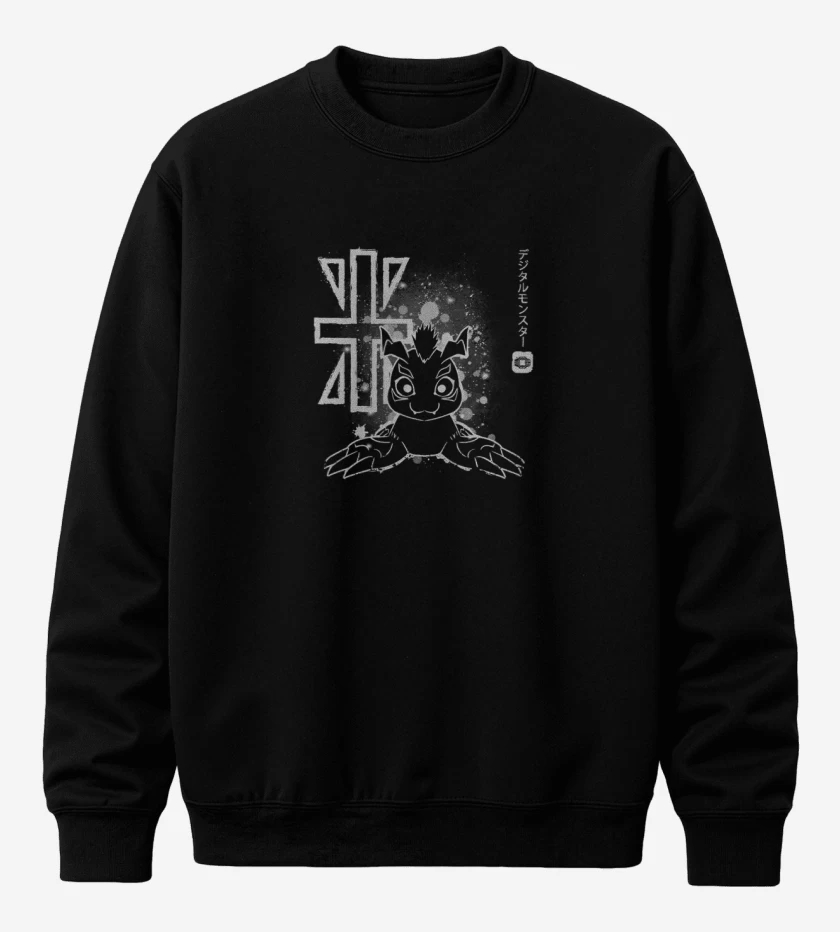Poleron polo Negro de gomamon 