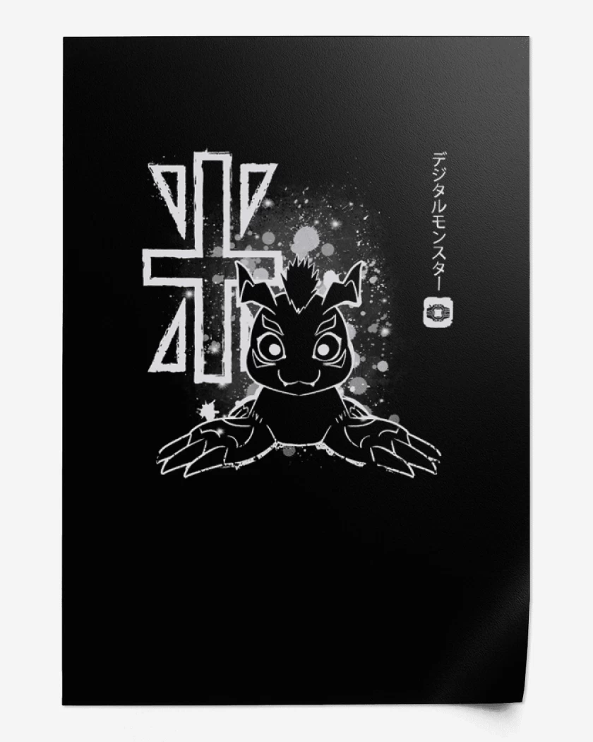 Print Negro de gomamon 
