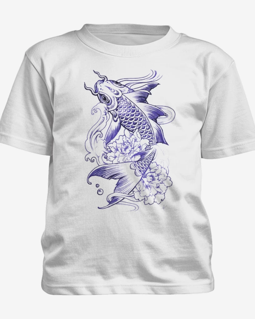 Polera de niño Blanco de pez
