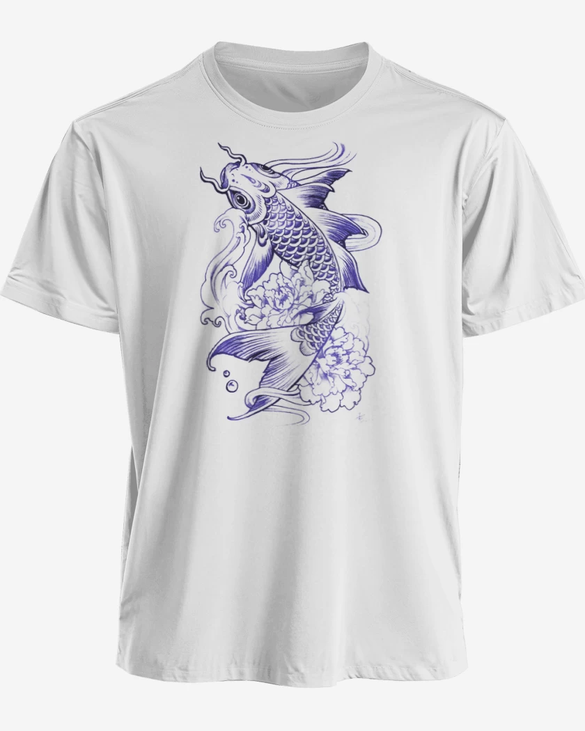 Polera premium Blanco de pez