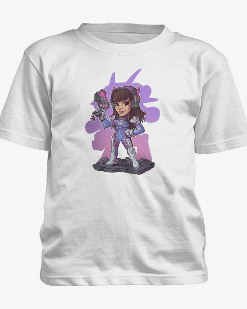 Polera de niño Blanco de chibi dva