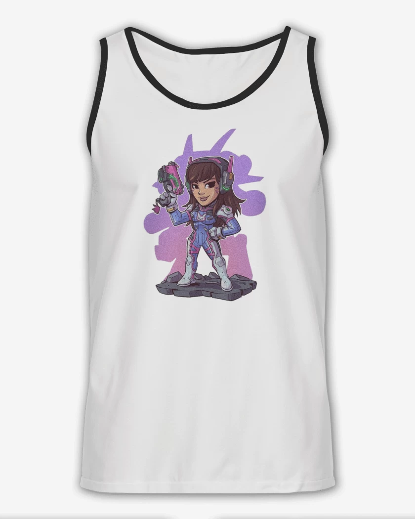 Sudadera Blanco de chibi dva