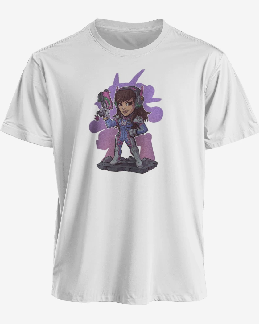 Polera Blanco de chibi dva