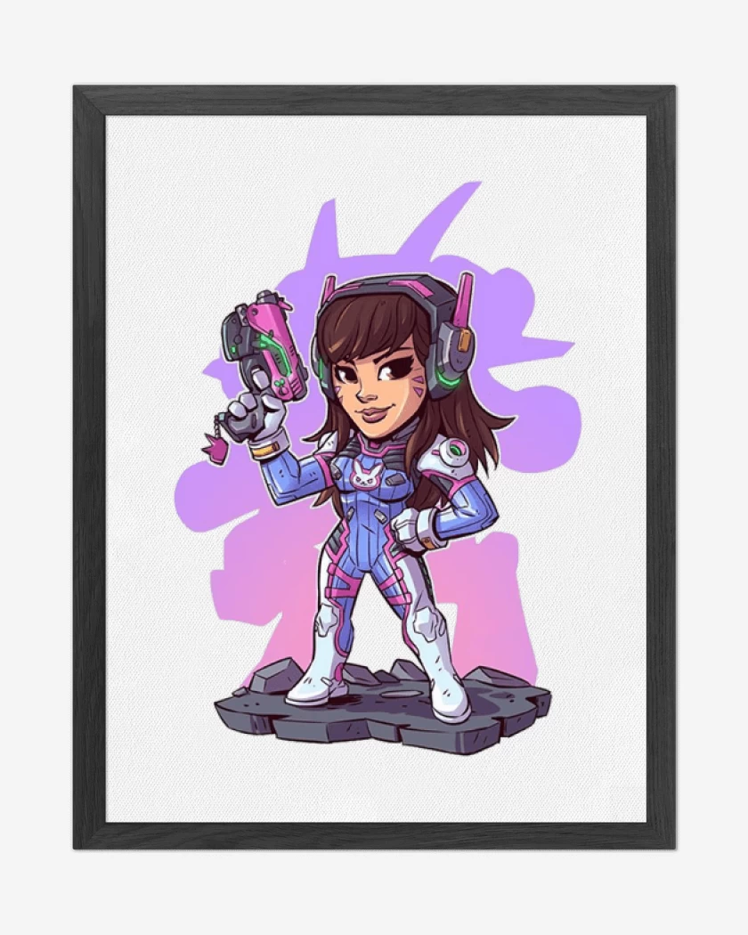 Cuadro decorativo Blanco de chibi dva