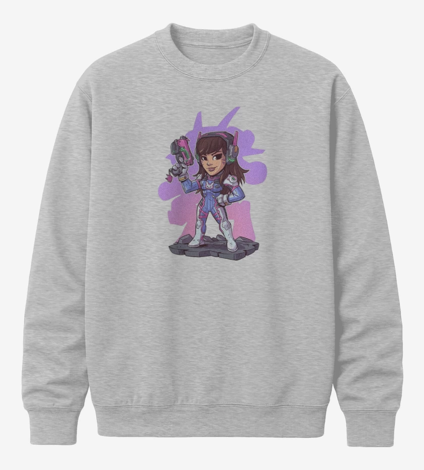 Poleron polo Gris Melange de chibi dva