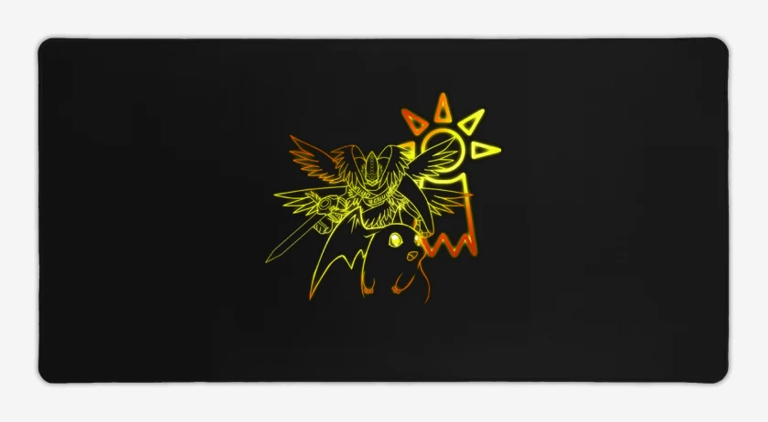 Mouse pad Gamer Negro de patamon 2