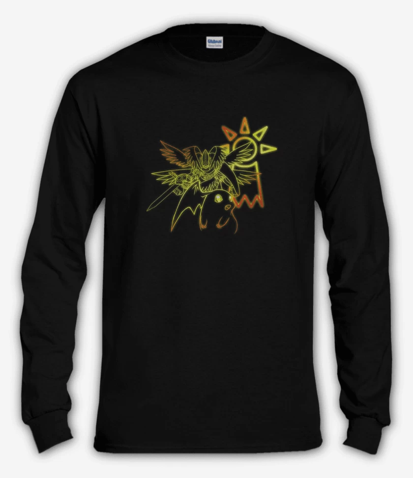 Polera manga larga Negro de patamon 2
