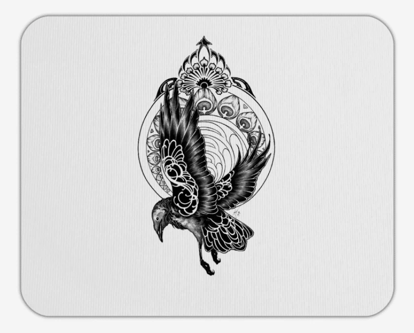 Mousepad Blanco de pajaro