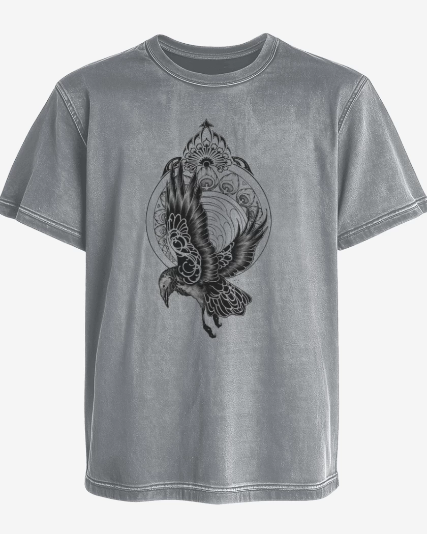 Polera desgastada pajaro