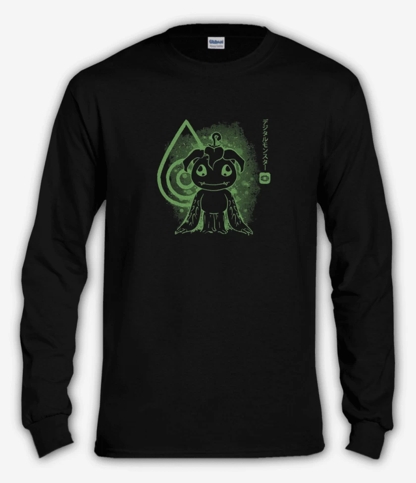 Polera manga larga Negro de palmon