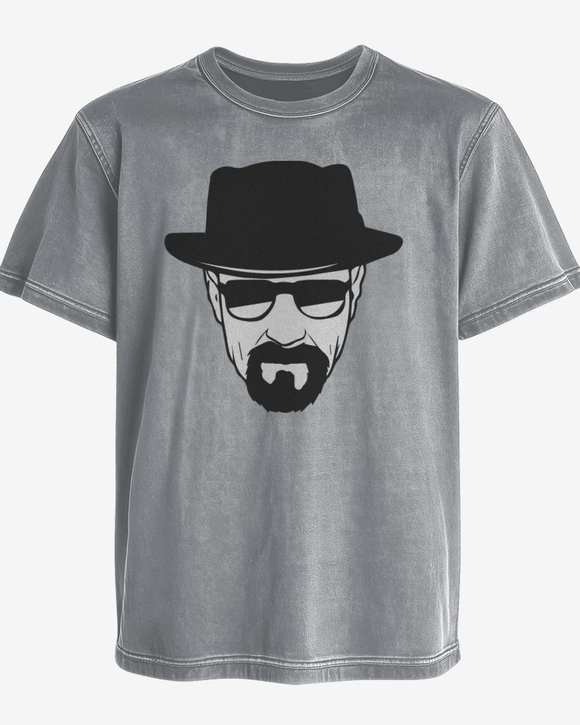 Polera desgastada Gris Melange de Heisenberg