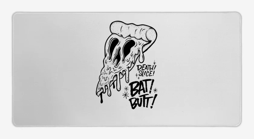 Mouse pad Gamer Blanco de death pizza