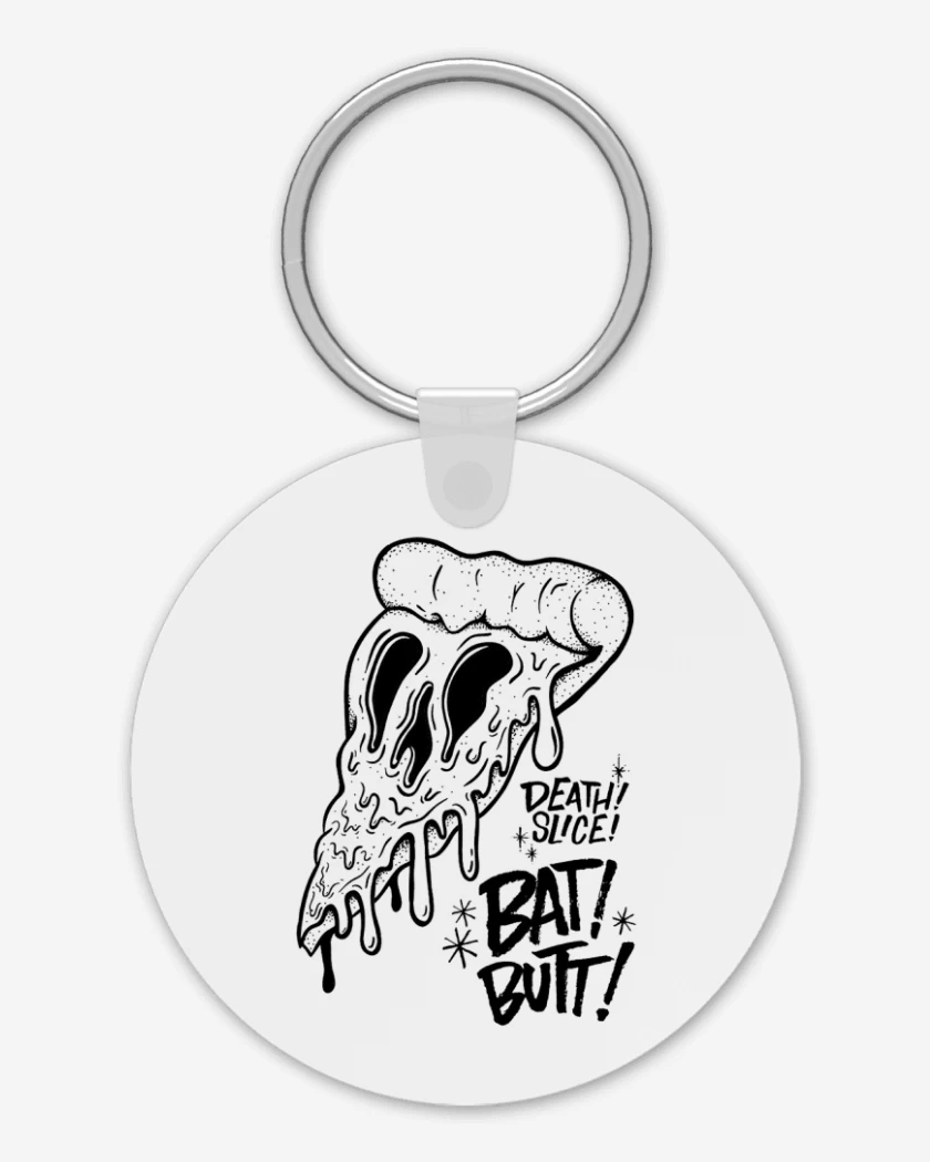 Llavero Blanco de death pizza