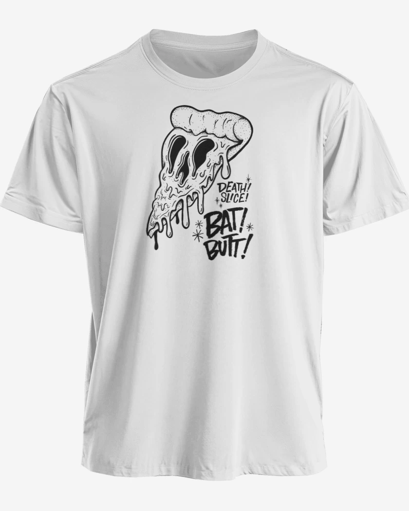 Polera premium Blanco de death pizza
