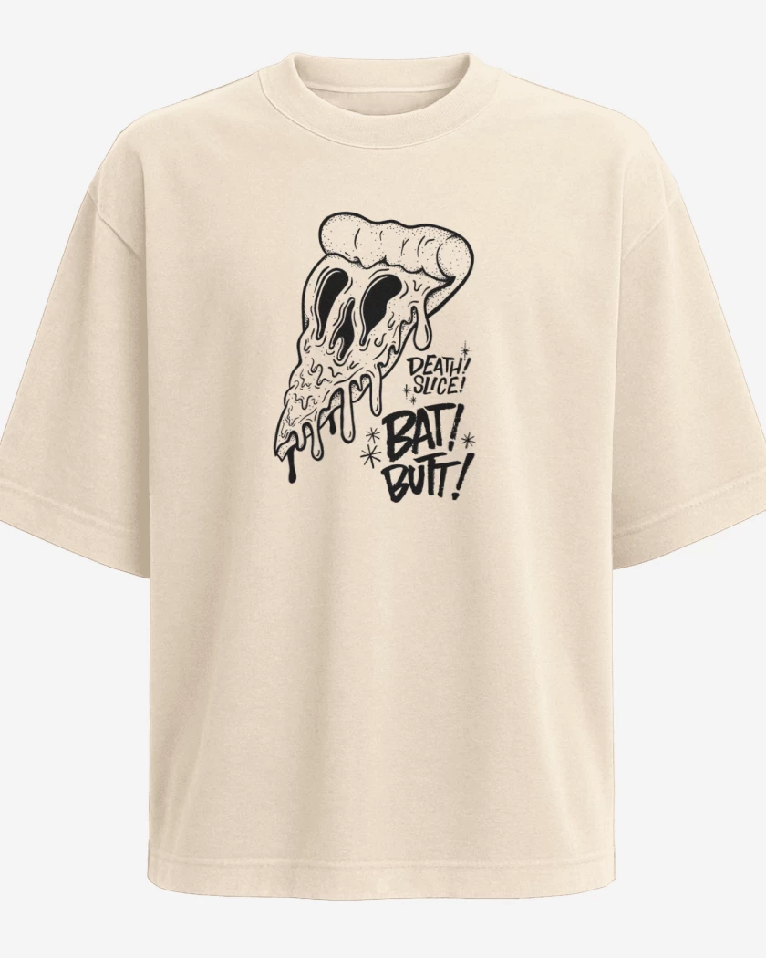 Polera Oversize Beige de death pizza