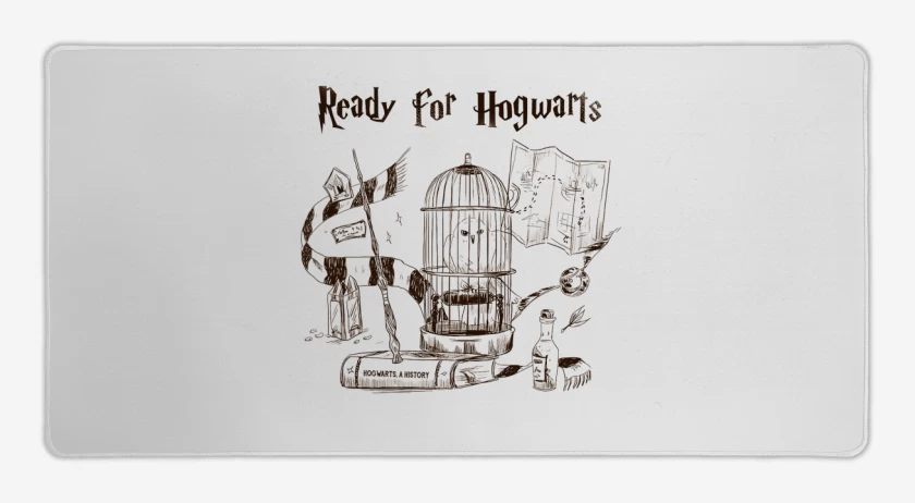 Mouse pad Gamer Blanco de Ready for hogwarts