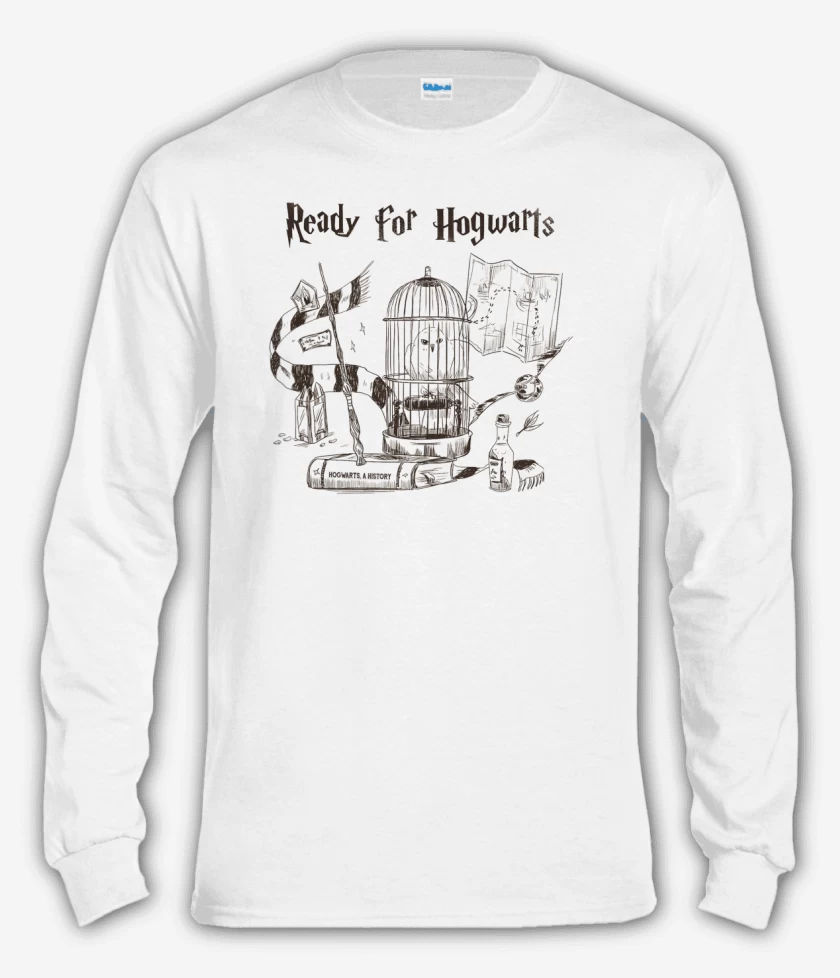 Polera manga larga Blanco de Ready for hogwarts