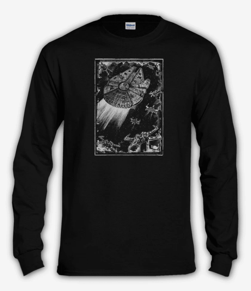 Polera manga larga Negro de Star Wars 5 