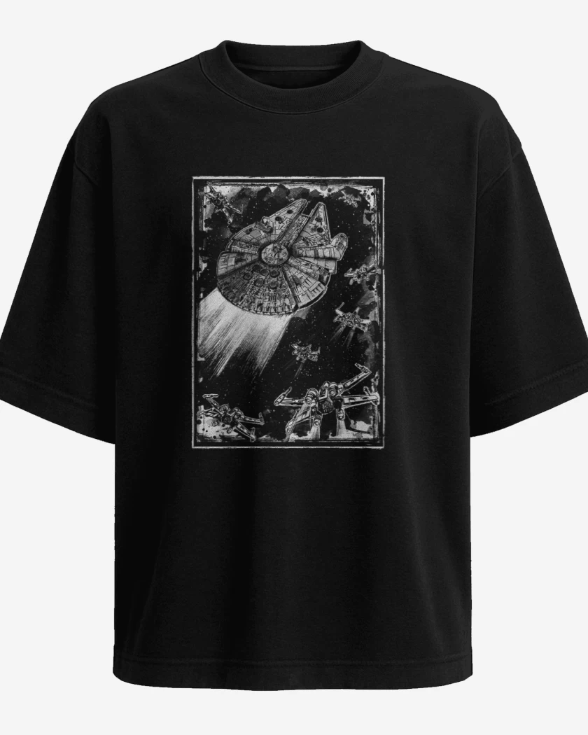 Polera Oversize Negro de Star Wars 5 