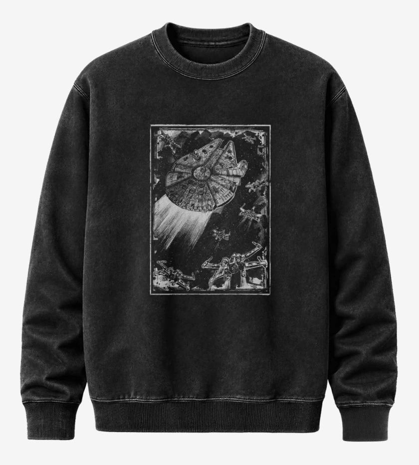 Poleron Polo Acid Wash Negro de Star Wars 5 