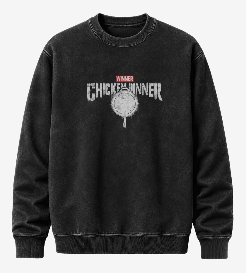 Poleron Polo Acid Wash Negro de winner winner 