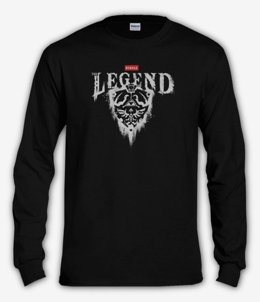 Polera manga larga Negro de thyrule the legend