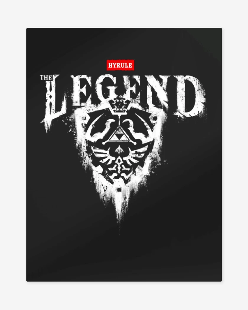 Print metalico Negro de thyrule the legend