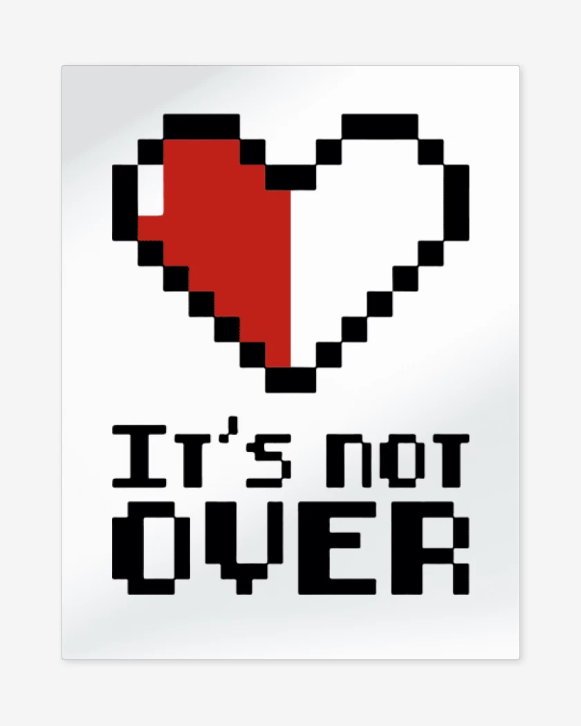 Print metalico Blanco de Its not over
