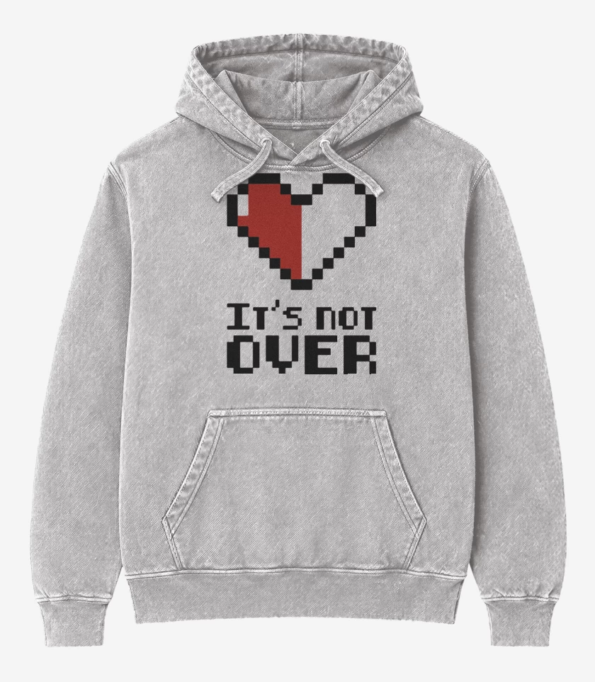 Poleron Canguro Acid Wash Gris Melange de Its not over