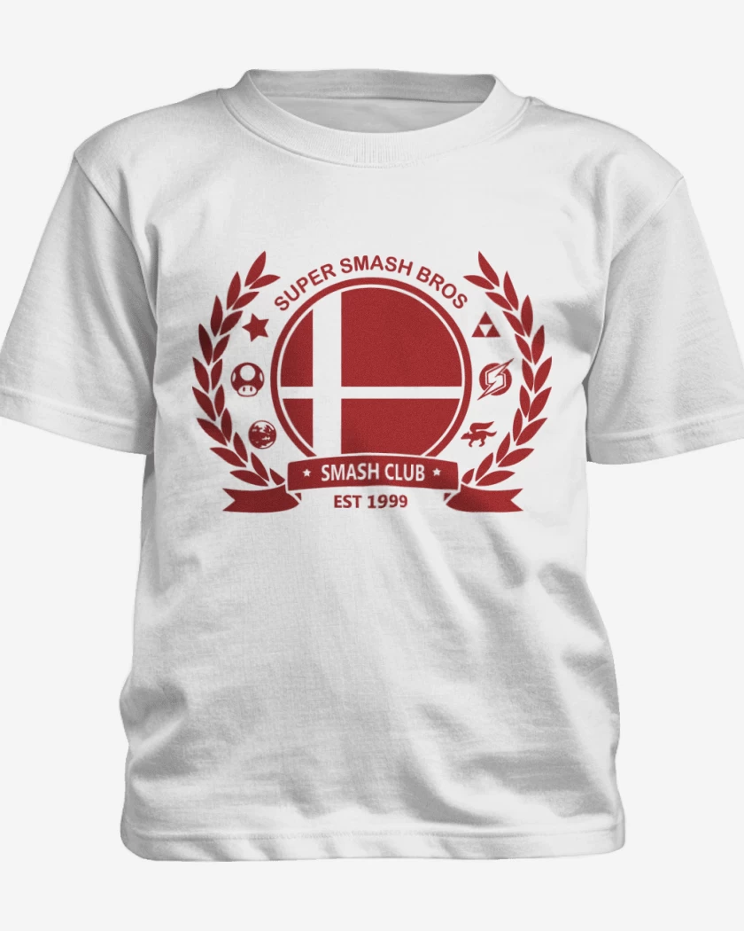 Polera de niño Blanco de Smash Bros Club