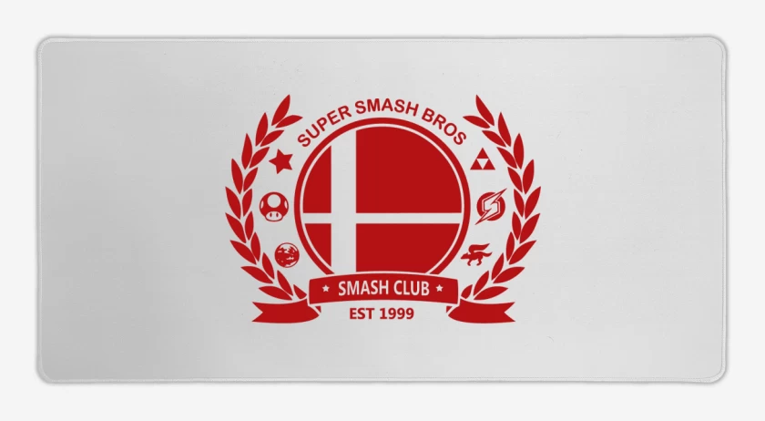 Mouse pad Gamer Blanco de Smash Bros Club