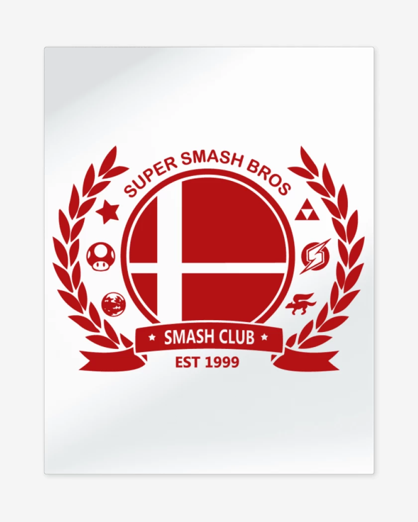 Print metalico Blanco de Smash Bros Club