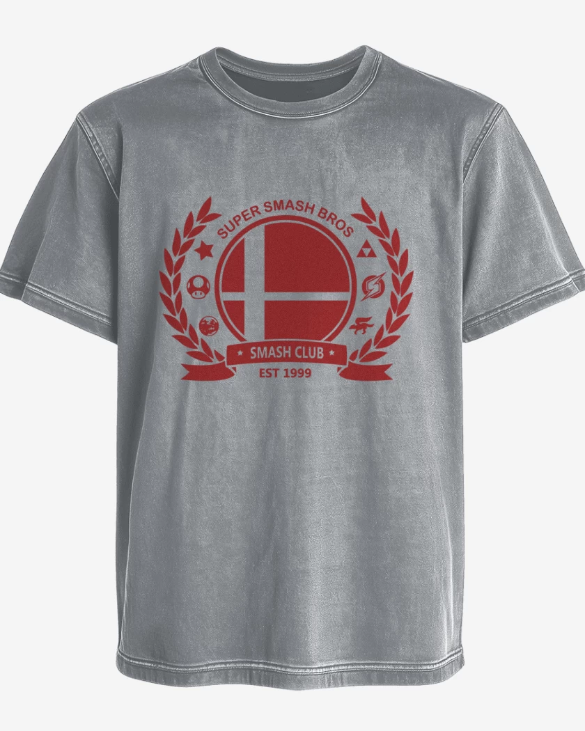 Polera desgastada Gris Melange de Smash Bros Club