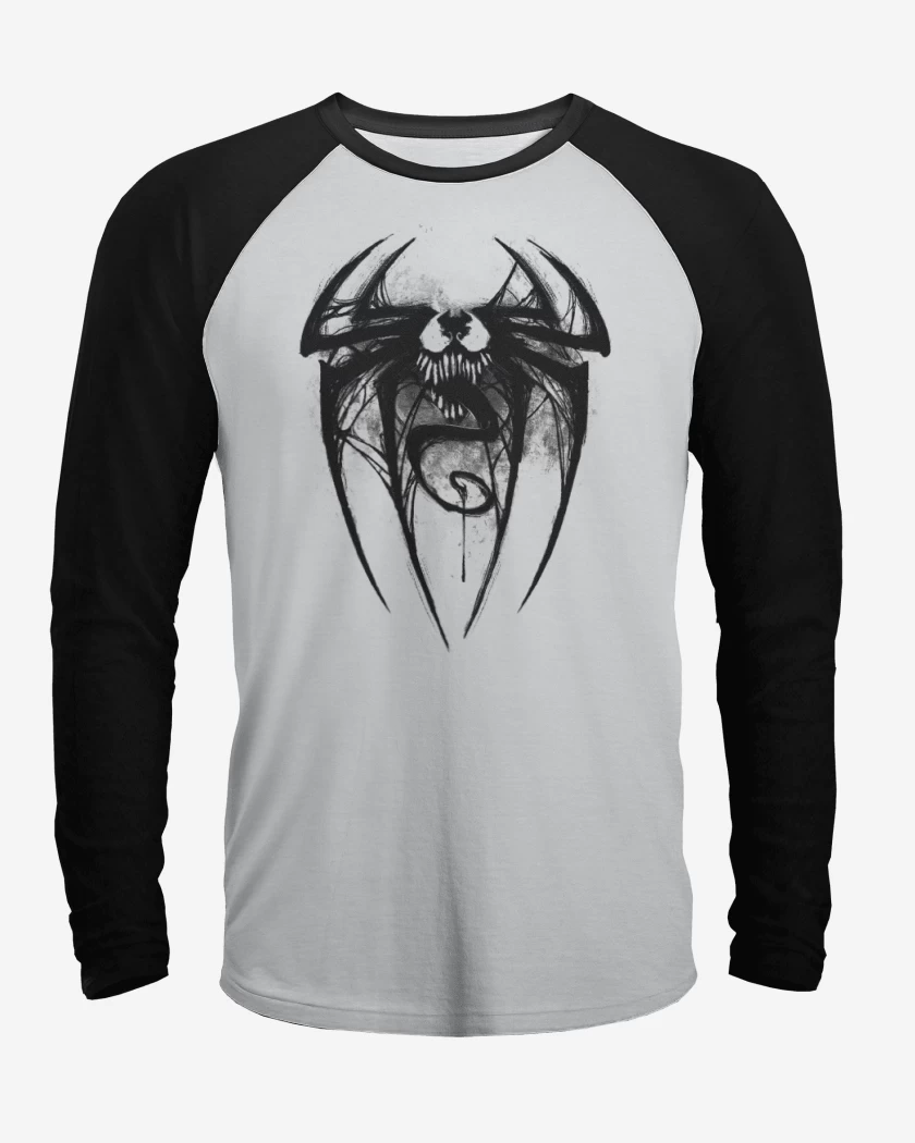 Polera Raglan Blanco / Negro de Veneno 3