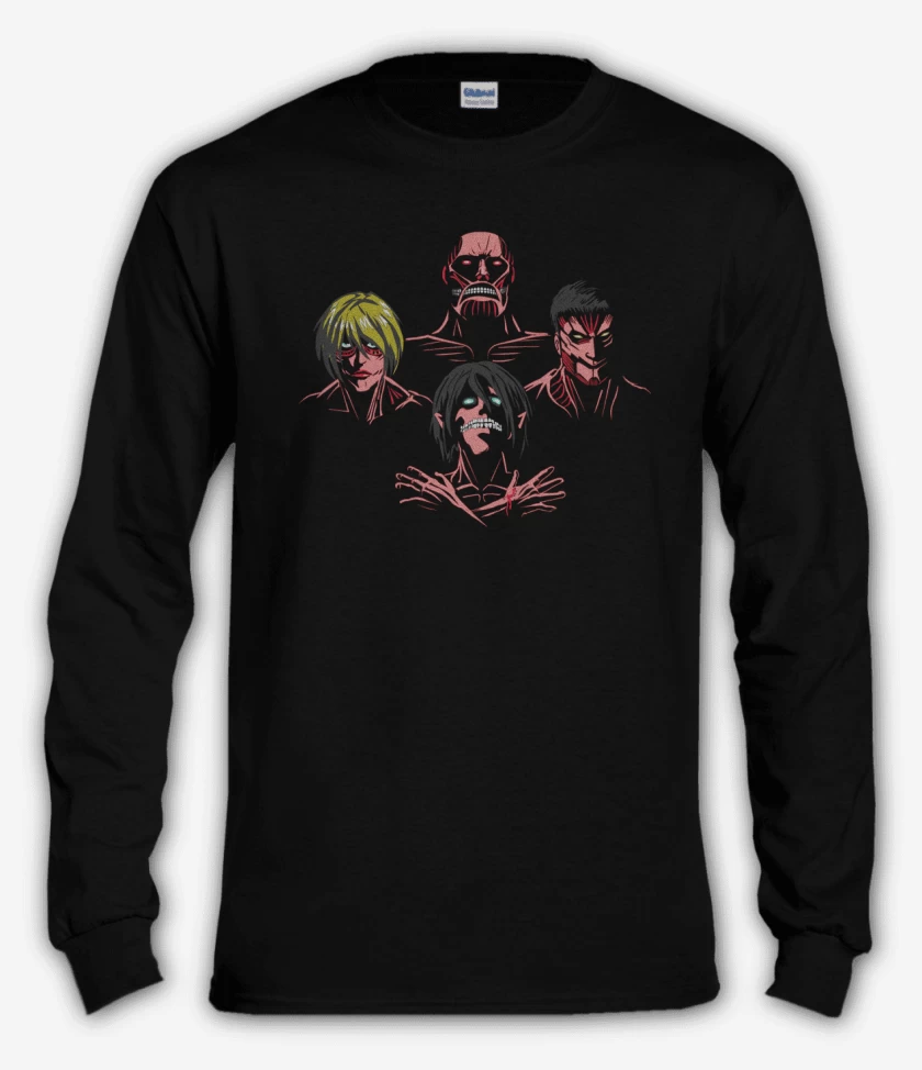 Polera manga larga Negro de Titan rhapsody