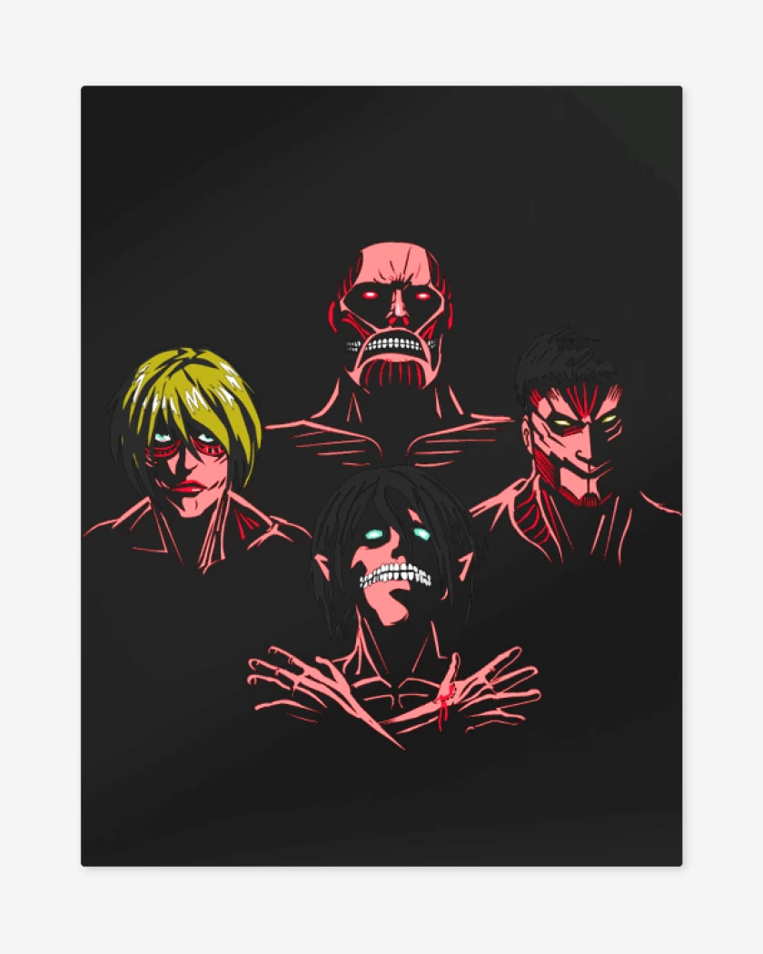 Print metalico Negro de Titan rhapsody