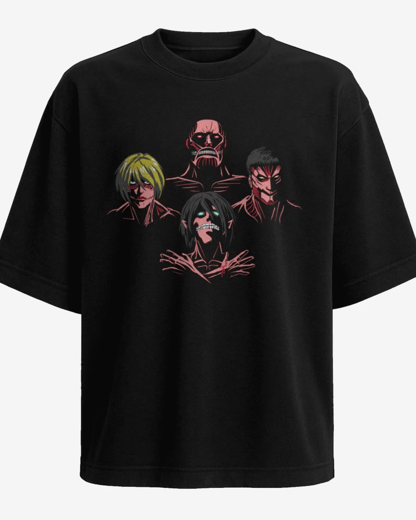 Polera Oversize Negro de Titan rhapsody